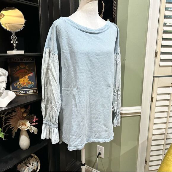 Pilcro and The Letterpress Mixed-Media Pullover Size Small - Picture 6 of 12